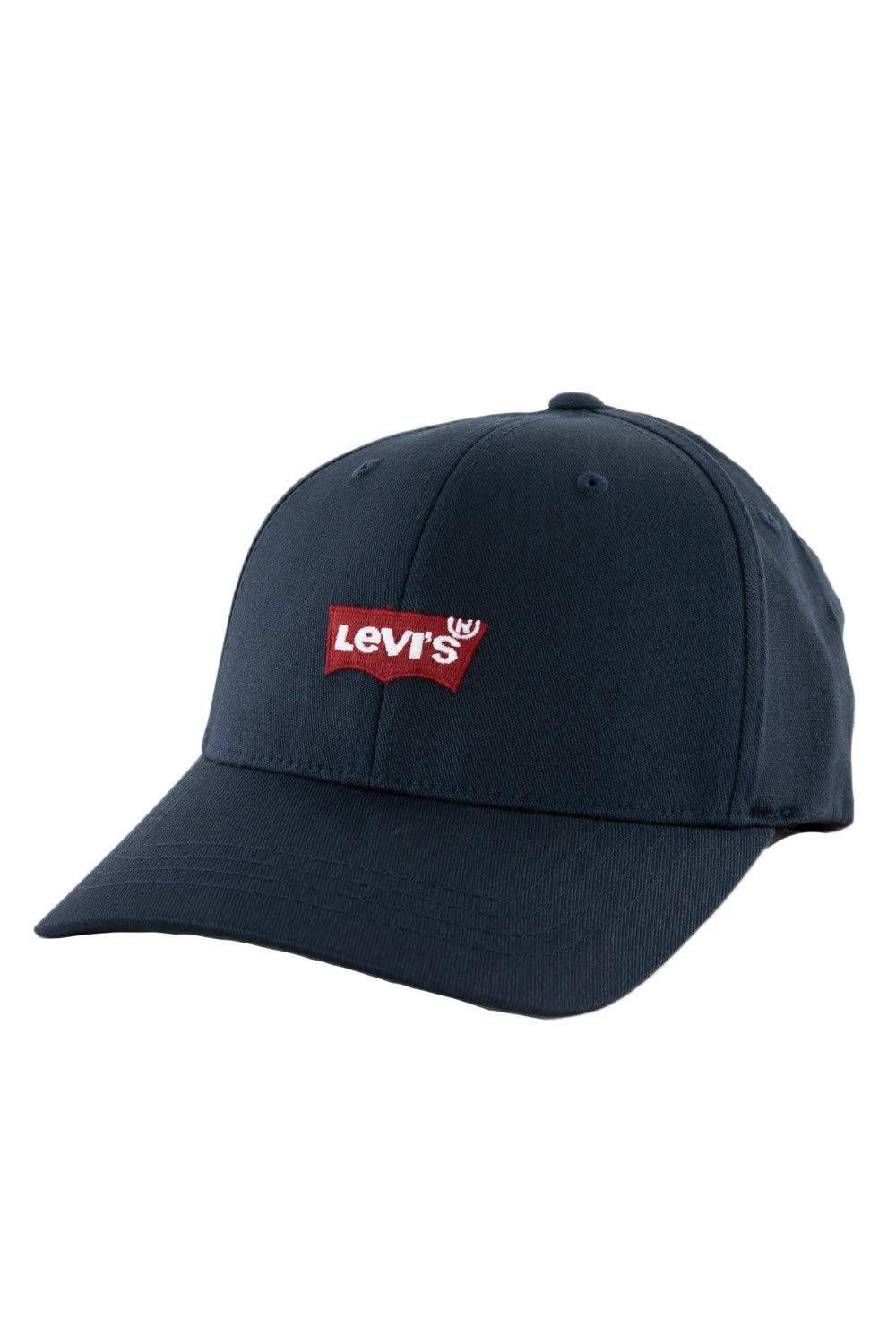 Levi's Men's Blue (Navy Blue 17) Mid Batwing Flexfit Flat Cap, One (Size: Un)