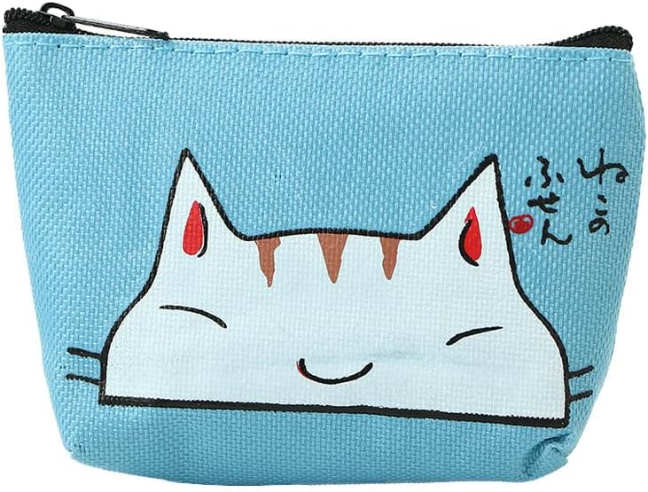 Cute Coin Purse,Cat Change Pouch Vintage Oxford Zipper