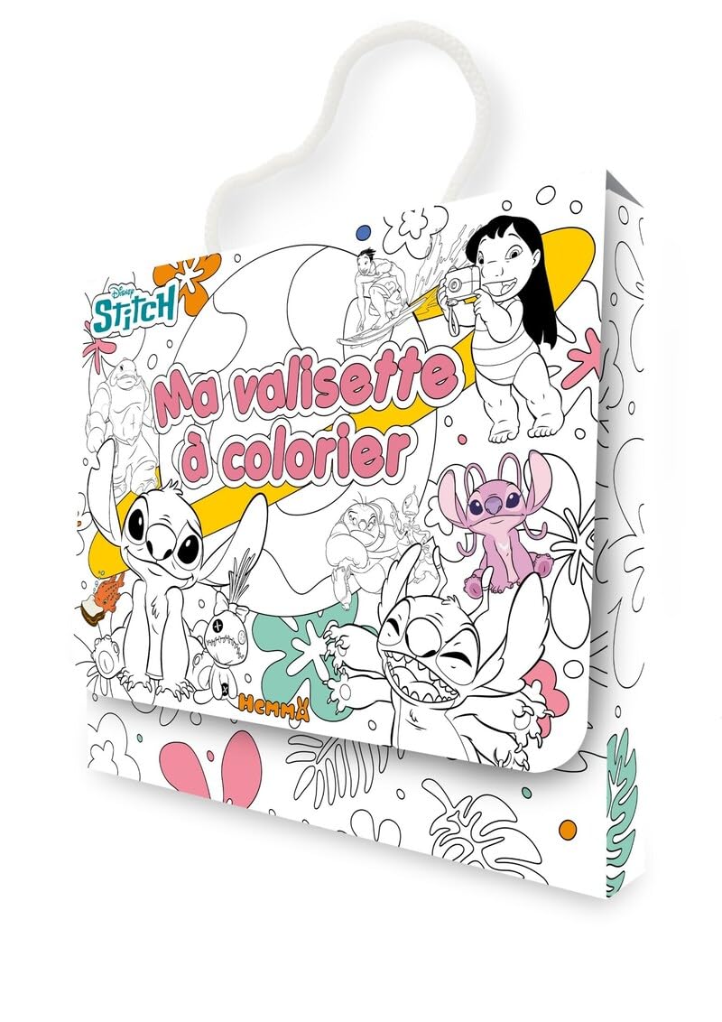 Disney Stitch - Ma valisette à colorier - coloriage 5 ans - valisette Stitch - coloriage Stitch - autocollants Stitch - mode Stitch