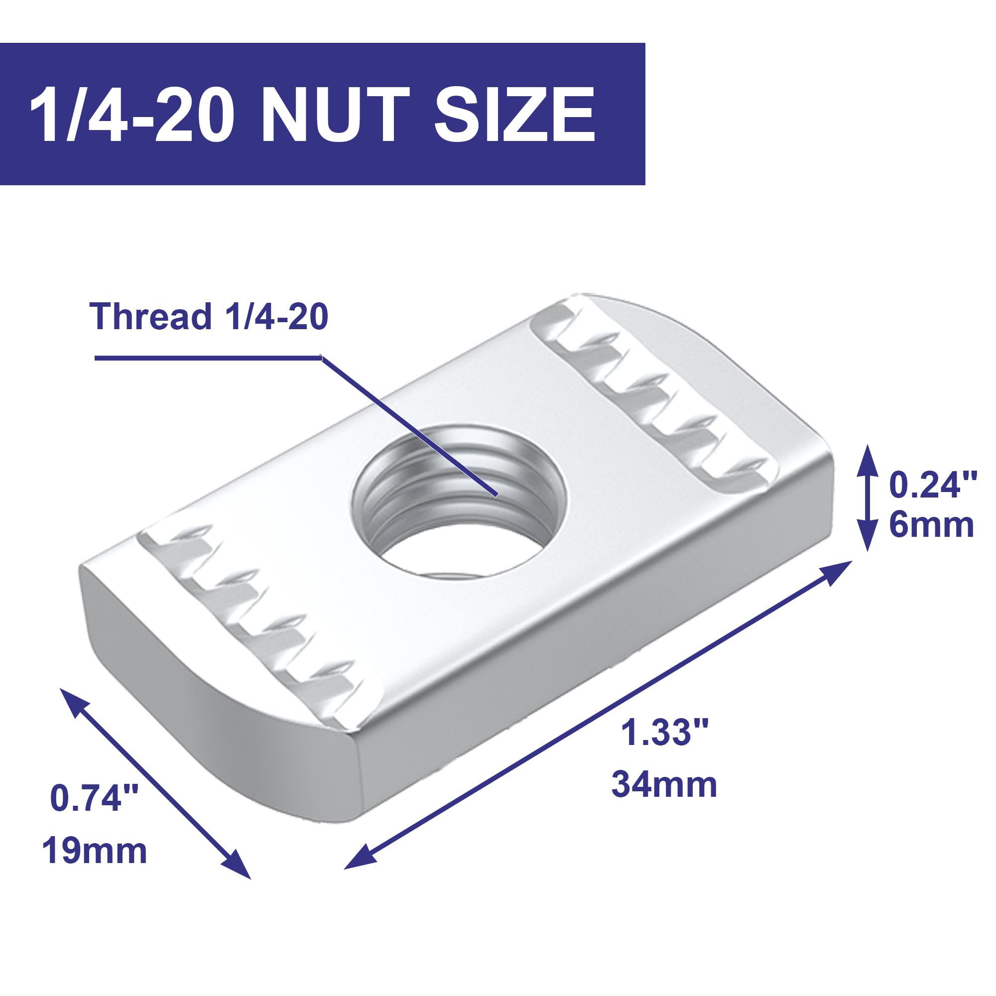 Jayseon Strut Channel Nuts - 80 Pack, Rust Resistant -6