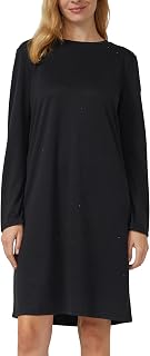 Fließendes Jersey-Kleid mit Schmucksteinen