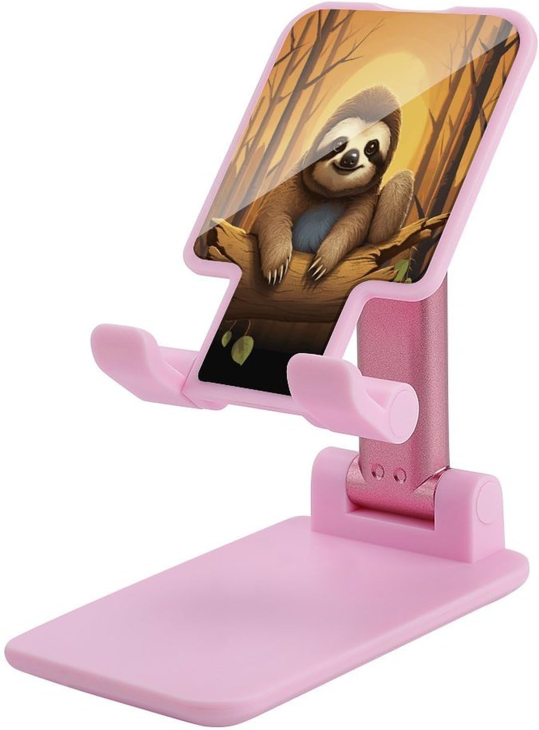 Cute Funny Sloth Phone Stand Portable Travel, Phone Holder for Desk Compatible with iPhone 17/16/15 Pro Max Air, Cell Phone Stand Adjustable Office Accessories