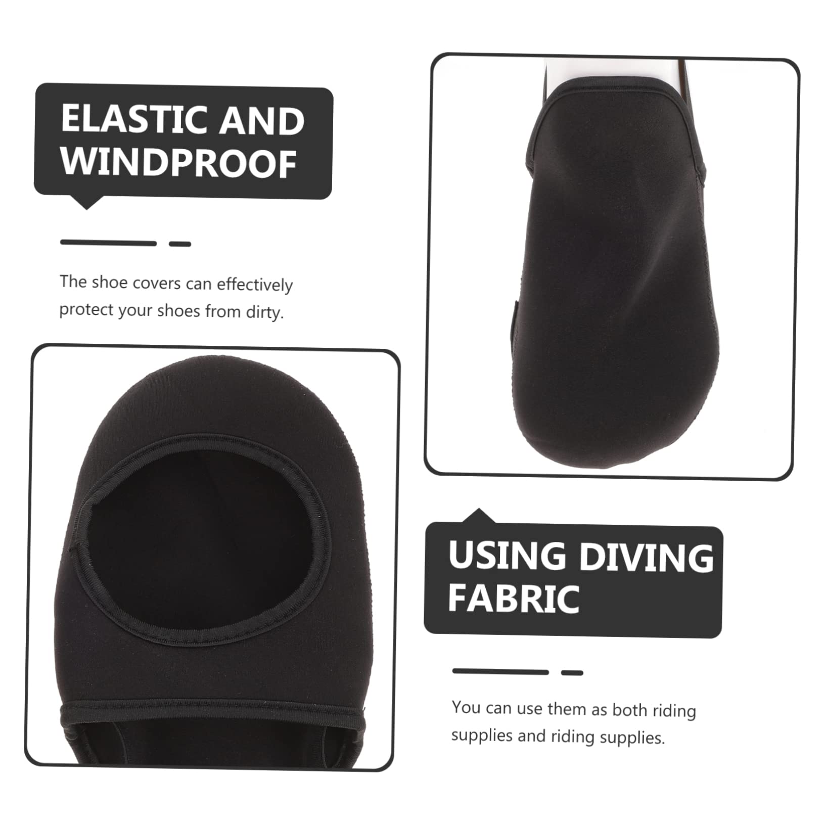 TOYANDONA 5 Ensembles Couvre Chaussures De Cyclisme Antidérapants Protection Hiver Accessoires De Bowling Facile À Enfiler avec Zip Élastique Respirant 2 Pièces * 5