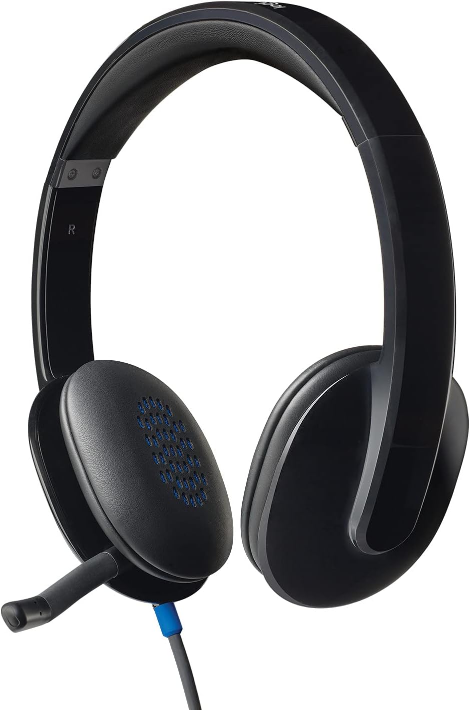981-000480 H540 Wired Headset, Stereo Headphone With Noise-Cancelling Microphone, Usb, On-Ear Controls, Mute Indicator Light, Pc/Mac/Laptop - Black