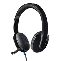 Logitech H540 Cuffie Cablate per Computer, Cuffie Stereo con Microfono Cancellazione di ‎Rumore