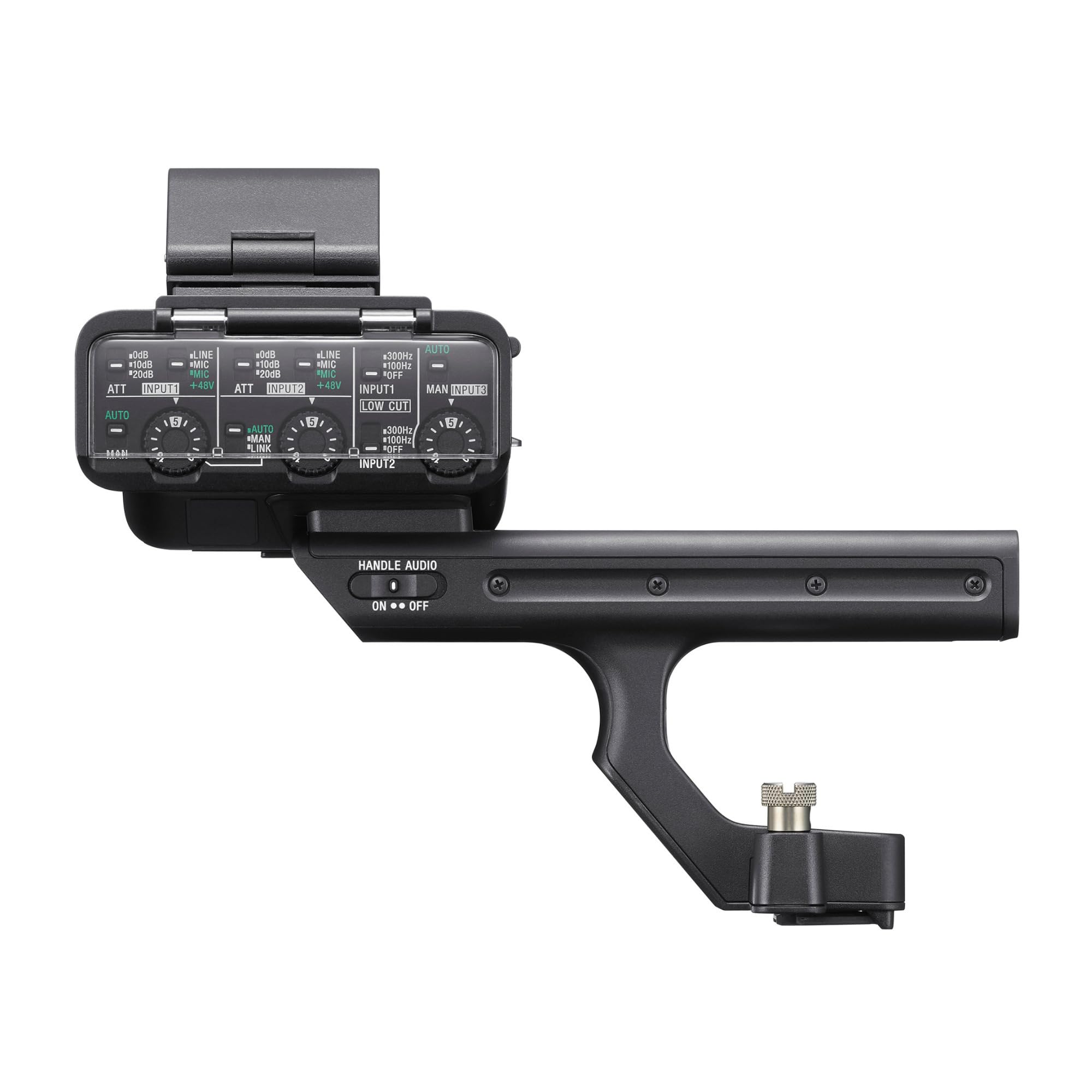 Sony XLR Handle Unit with a Variety of inputs and Controls,Black