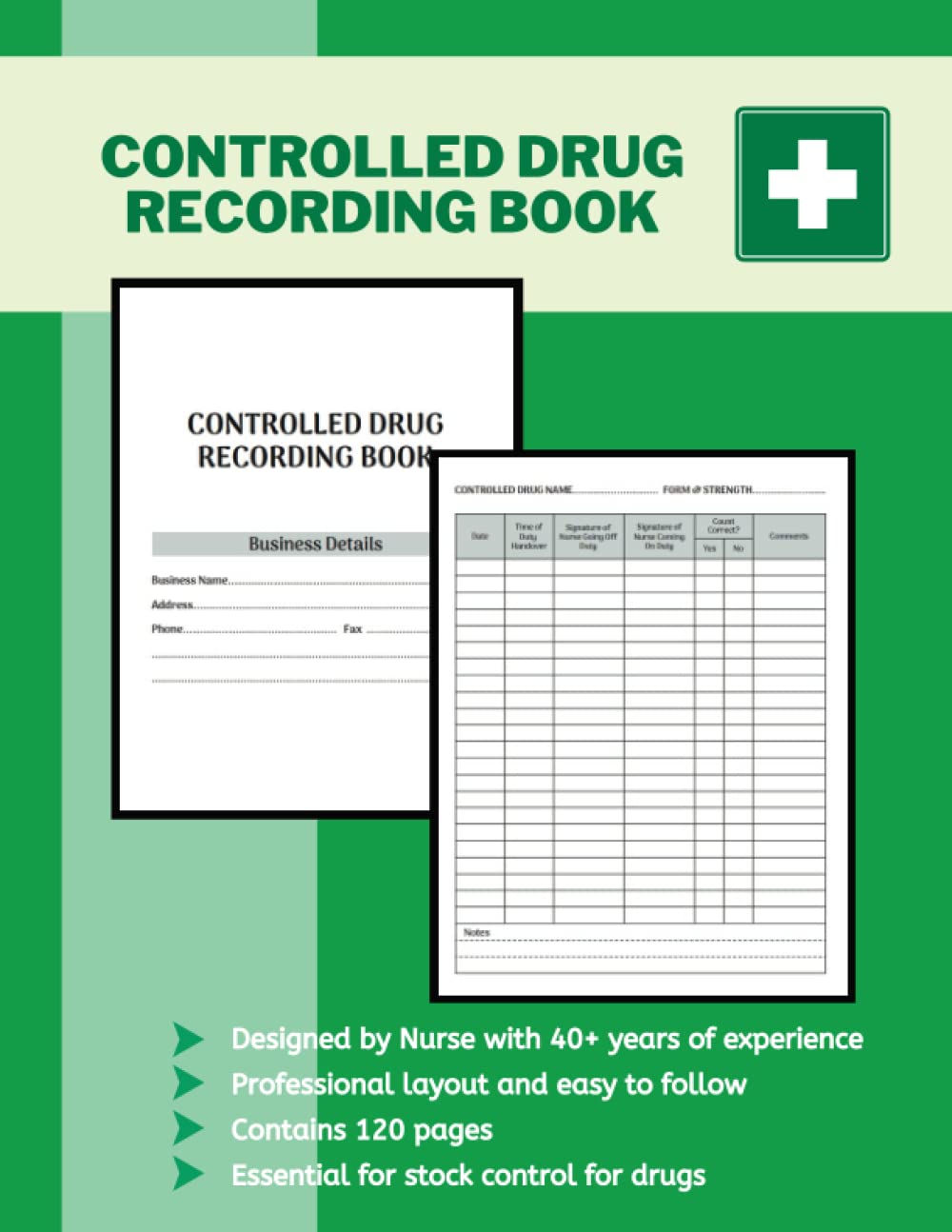 Controlled Drug Recording Log Book Professional Controlled Drug Record Book Essential For