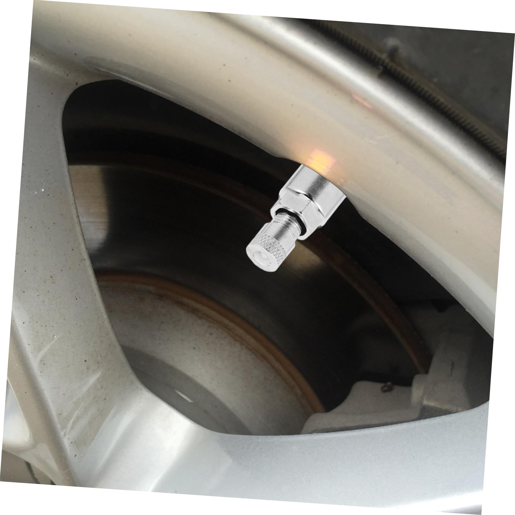 Lot de 10 Tiges de Valve pour Pneus de Voiture en Acier 45 Résistant à l'usure, Argentées, sans Fuite d'air, Adaptées pour Pneus Tubeless et Camions
