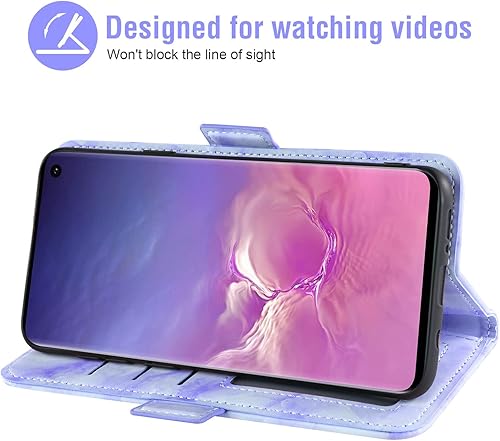 Miniatura 4 de Asuwish Compatible con Samsung Galaxy S10 y protector de pantalla de vidrio templado, accesorios para tarjetero, soporte para celular, billetera de