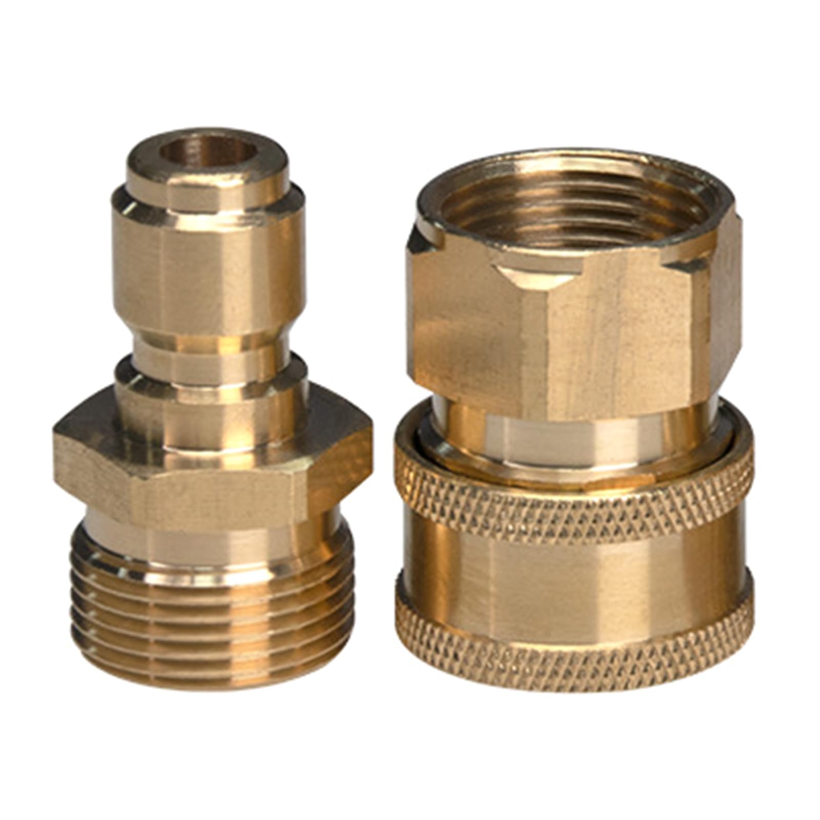 2pcs Brass Quick Connection Couplers M22 Female & Male Ends Brass Quick Connection Installation for Easy Installation Pressure Hose Connector