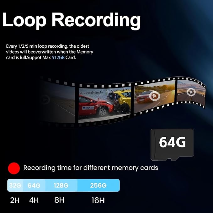 Cámara Dual Retrovisor 4K + 2.5K con Control por Voz miniatura 6