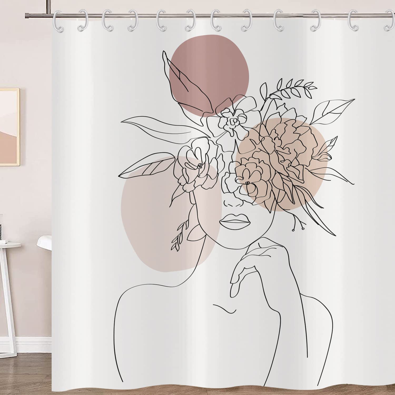 Abstract Woman Shower Curtain 180x180 - Image 2