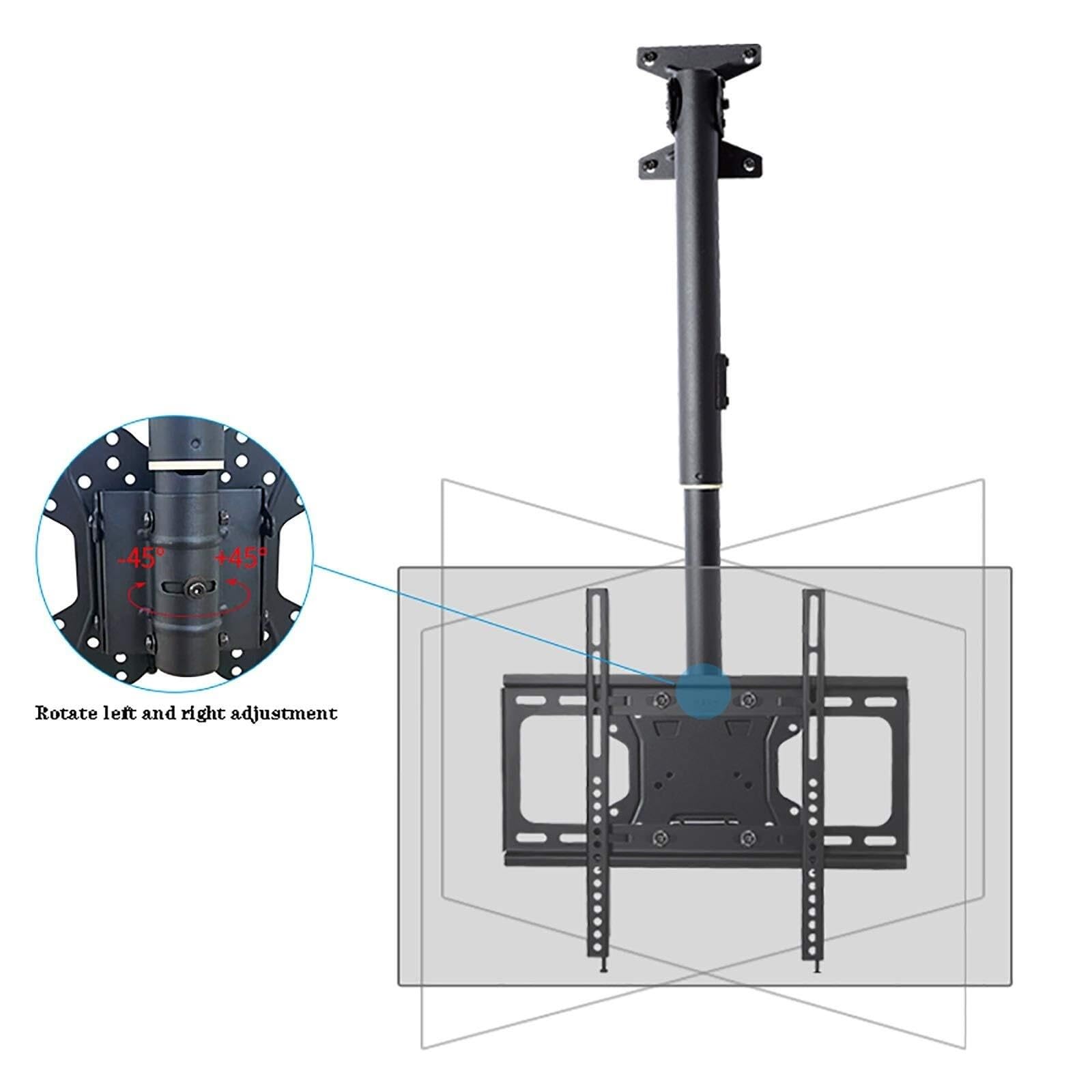 Generico Supporto TV Regolabile per impieghi gravosi per Monitor LCD da 32-65" - Staffa Girevole e inclinabile per Installazione a Parete e a soffitto - Perfetto per l'uso in Home Theater e in uffici