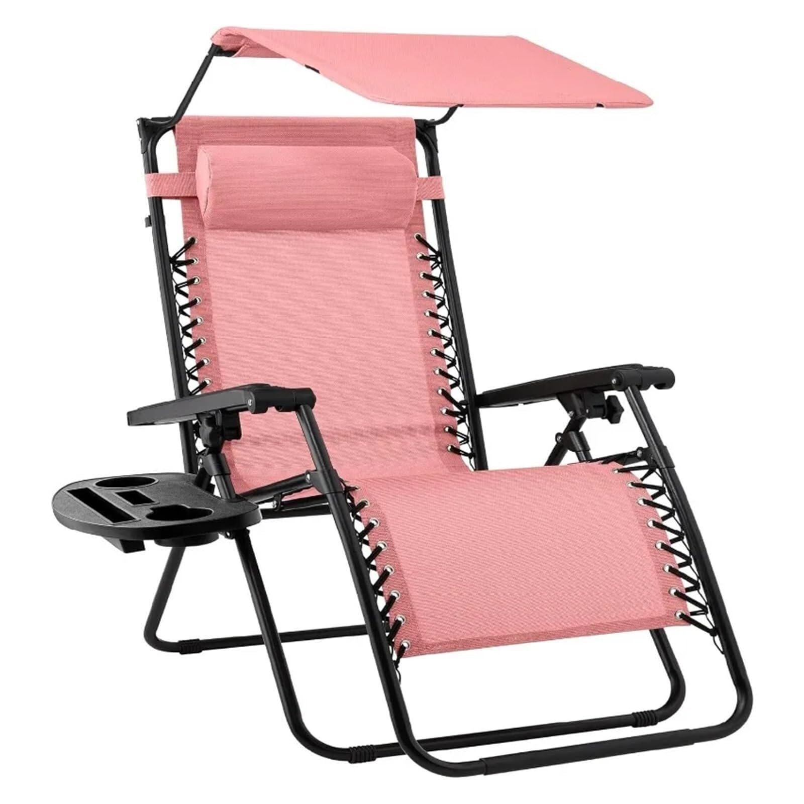 Fauteuil inclinable pliable avec auvent réglable et appui-tête, zéro gravité, chaise longue pour pelouse extérieure