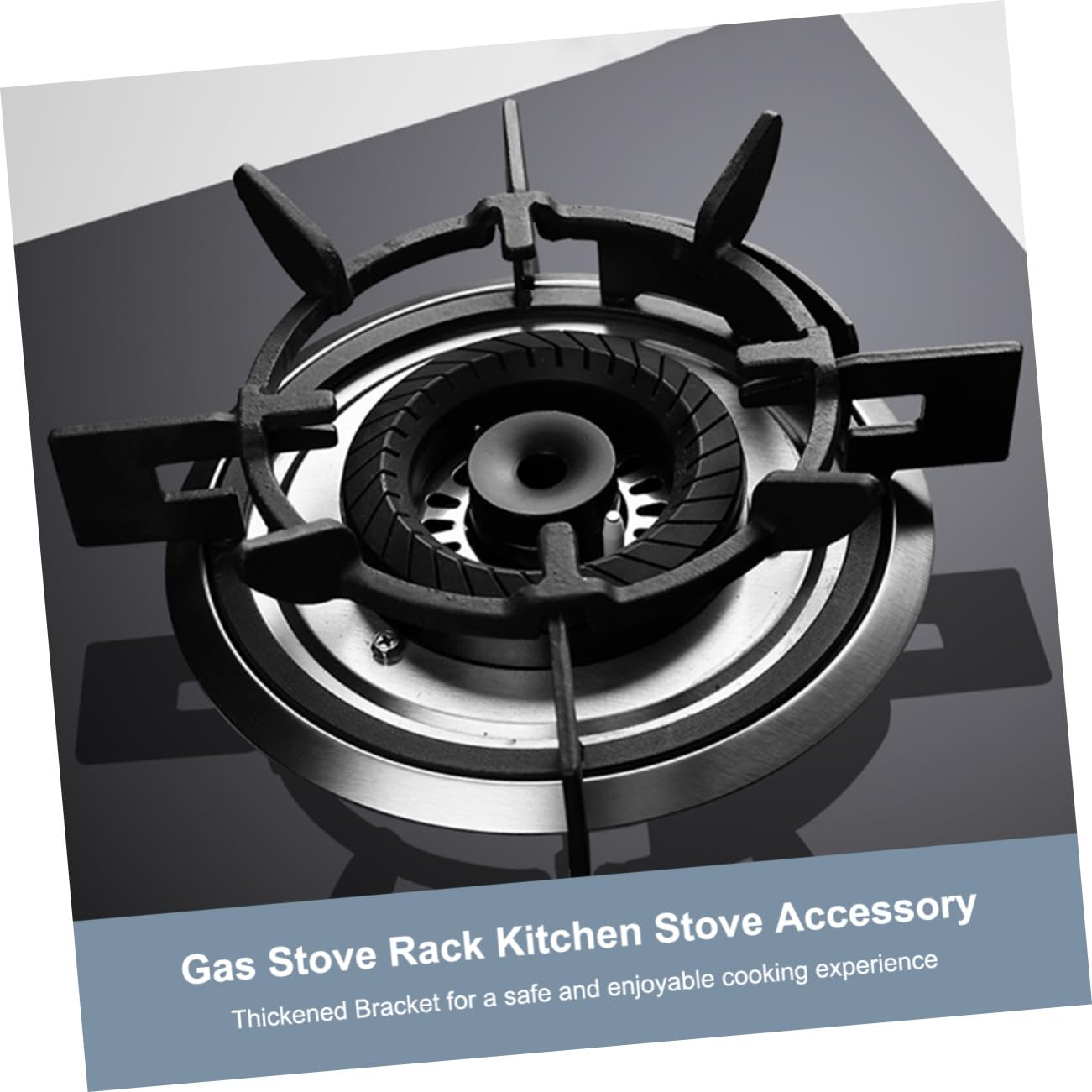 Soporte de Antideslizante Gas Estufa Negro Resistencia de para Hierro Pequeñas y Equilibrio Accesorio Práctico para Ollas para Cocina y Hotel