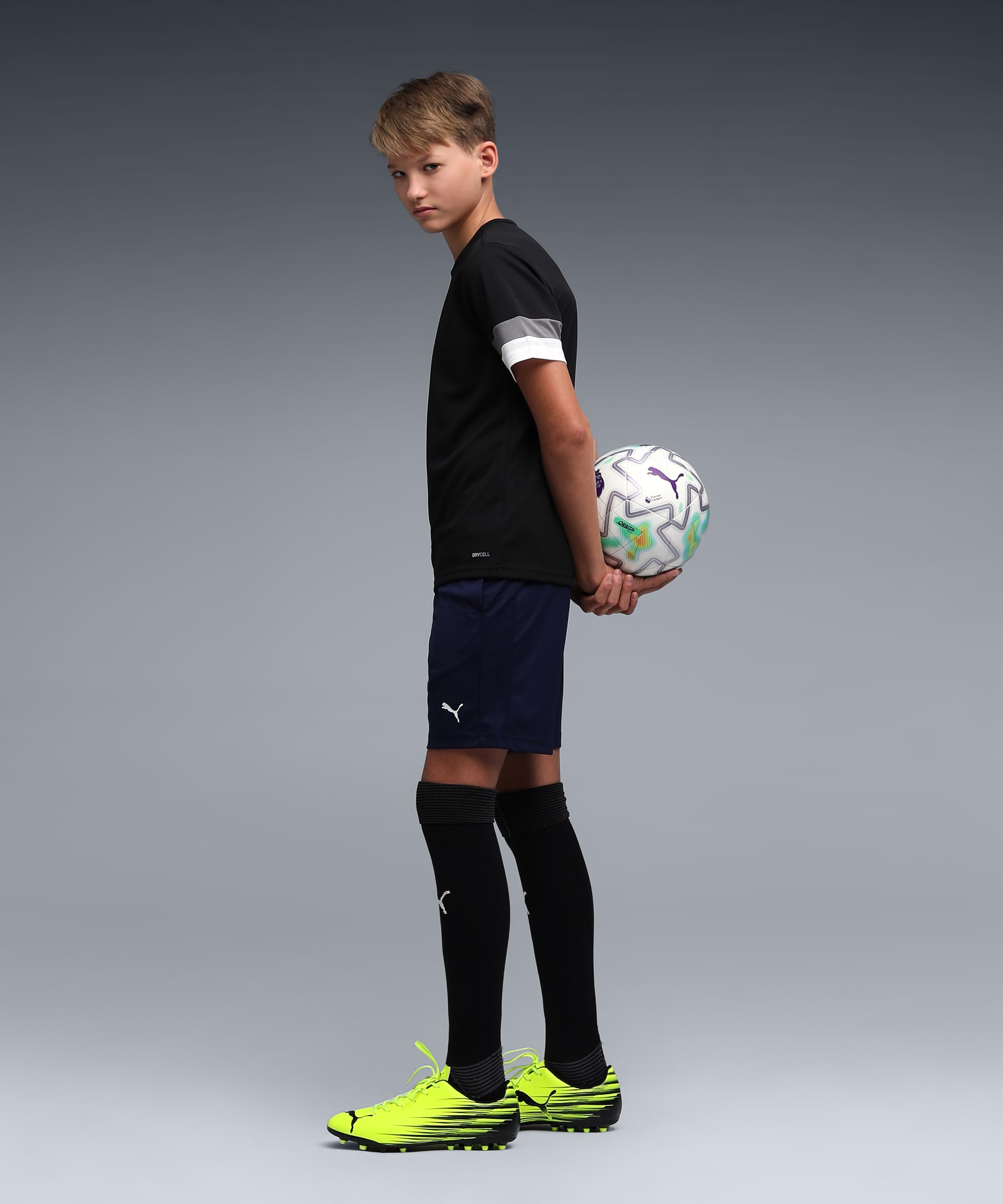 Puma Uniseks Dzieci 704938 teamRISE Jersey Jr Koszulka Sportowa, Puma Black, 128