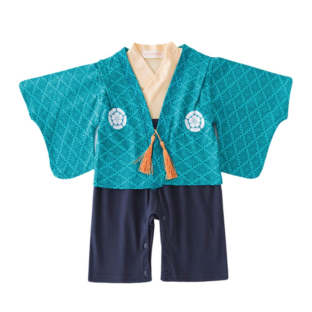 Amosfun Kimono bebé Mono de Manga Larga Traje de Mameluco del Traje con la Capa Adecuada para el Vestido al Aire Libre de Interior Chicos