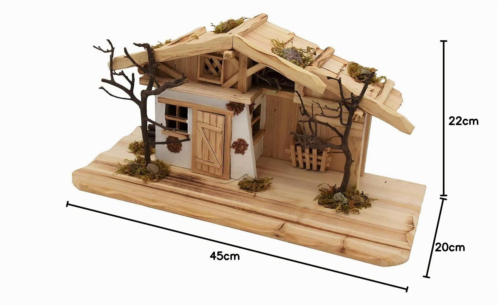 Geschenkestadl Holzhaus 45 cm Haus Modellhaus Krippe