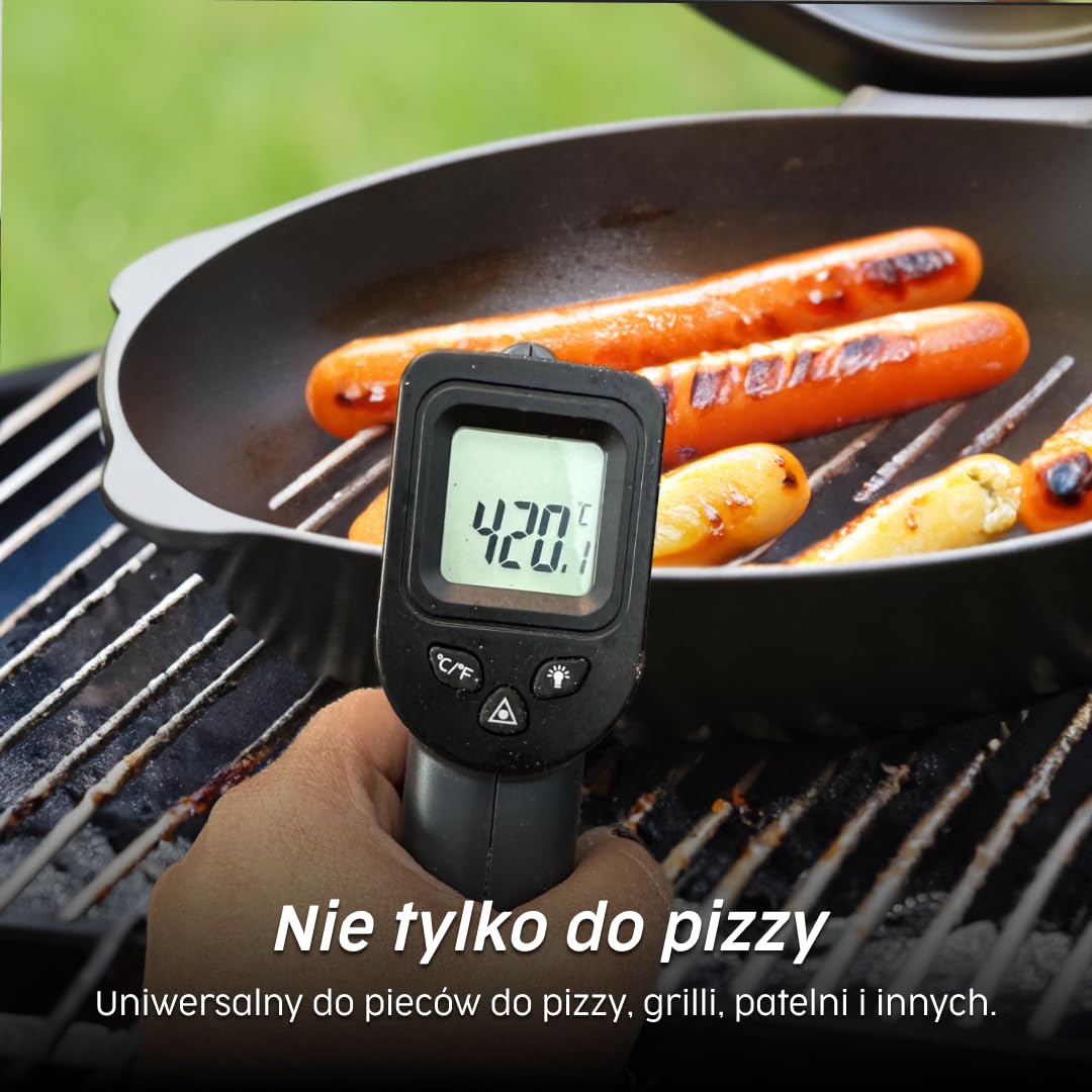 Termometr na podczerwień Forneza I Miernik temperatury Cyfrowy do 550°C (1022°F) I Łatwa obsługa Laserowy termometr na podczerwień na podczerwień, bezdotykowy do gotowania, pizzy, piekarnika, smażenia