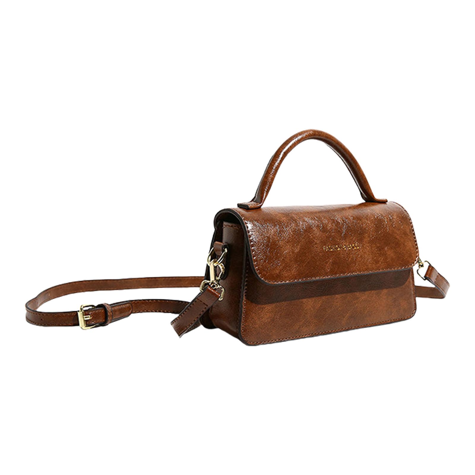 Stylish and Simple Crossbody Bag Small Square bag Purses for Women Satchel Shoulder bag Retro Classic Purs