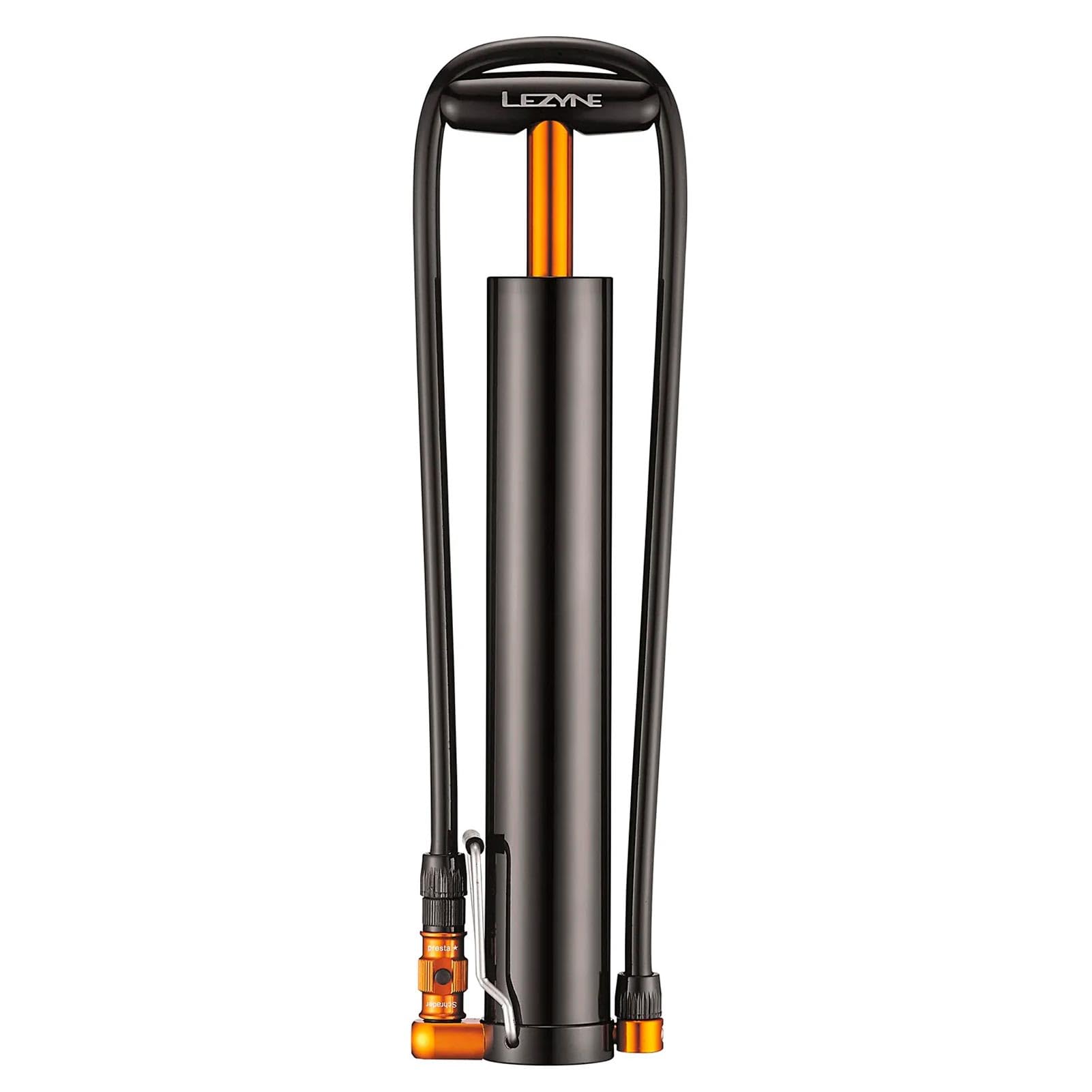 LEZYNE Micro Floor Drive XL Bicycle Hand Pump | 35 PSI Extra High Volume Portable Bike Pump for Plus-Size Tires | CNC-Machined Aluminum/Stainless