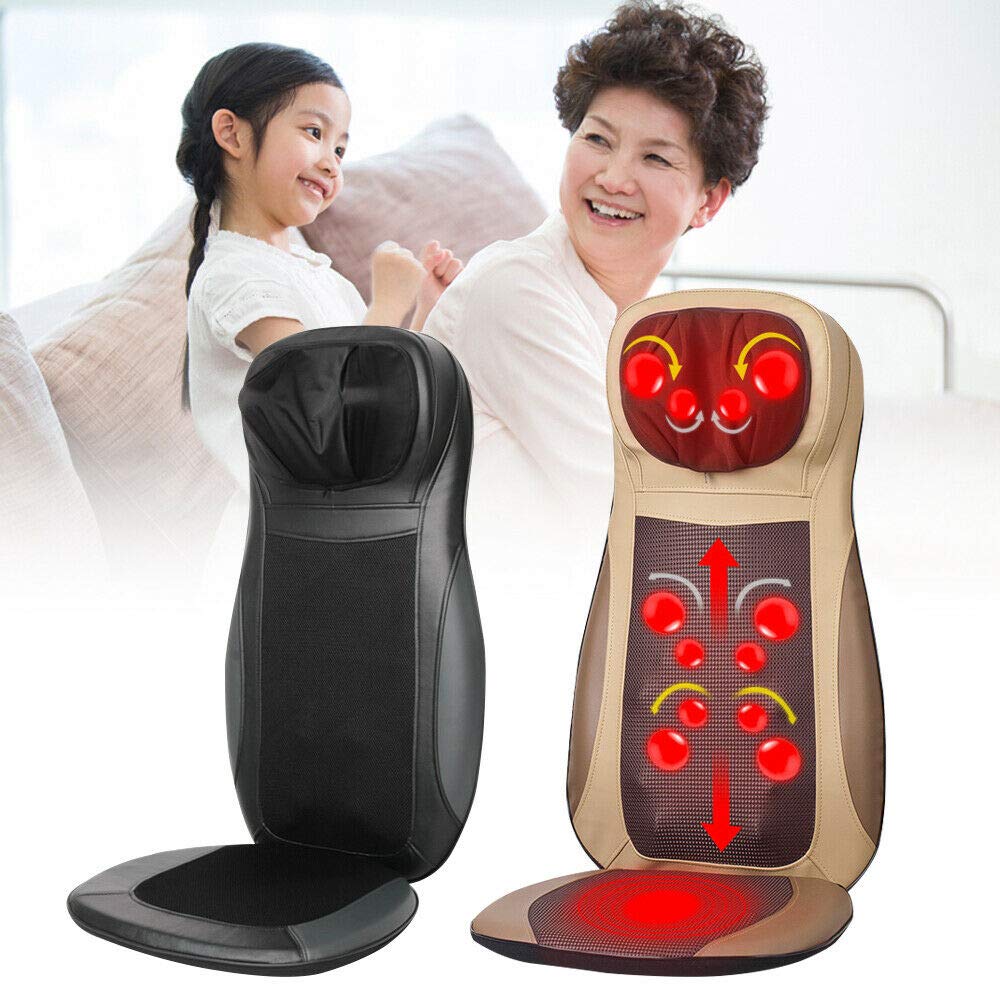 Cojín de masaje Shiatsu (70 W, 60 x 71 cm), color negro