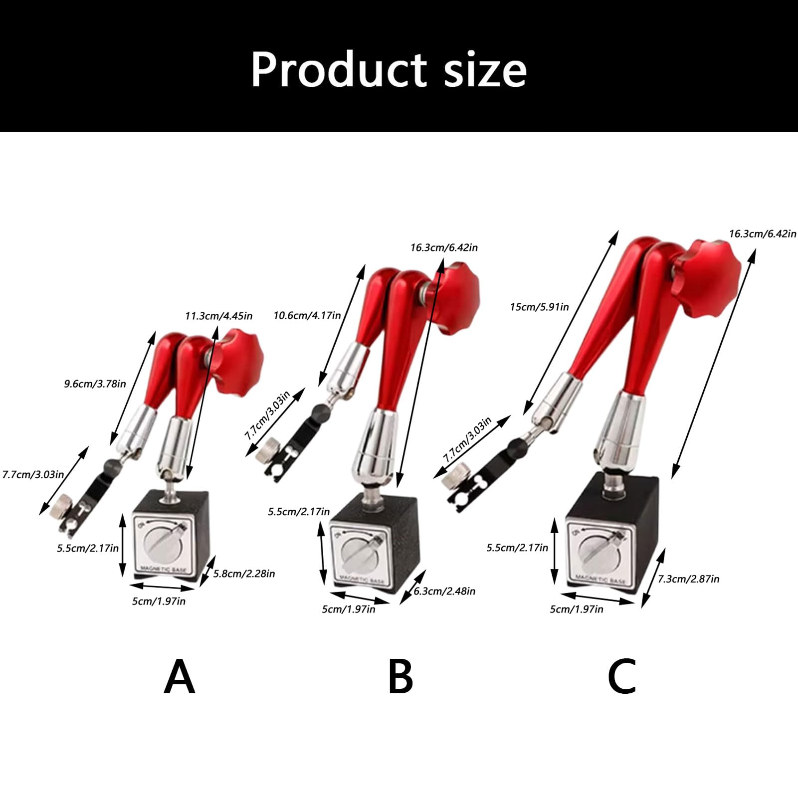 Supporto con multi-angolo per applicazioni industriali quadranti indicatori base quadranti Indicatori Stand