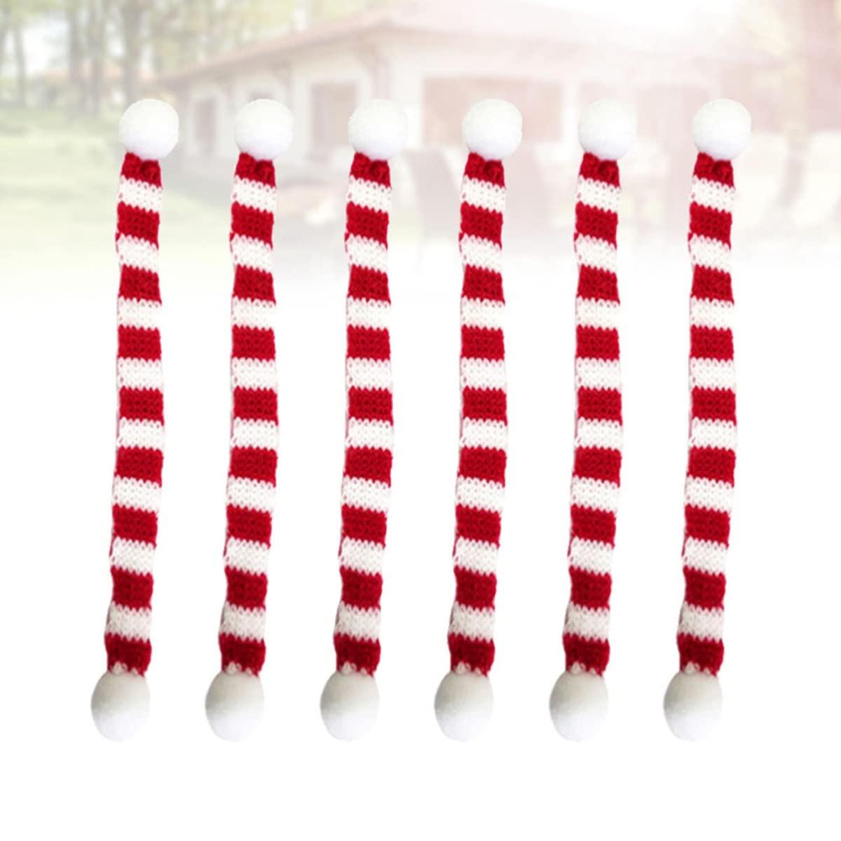 4stuks Kerst Stoelhoes in de Vorm van een Kerstmuts - Feestelijke 4stuks Kerst Stoelhoes in de Vorm van een Kerstmuts - Feestelijke