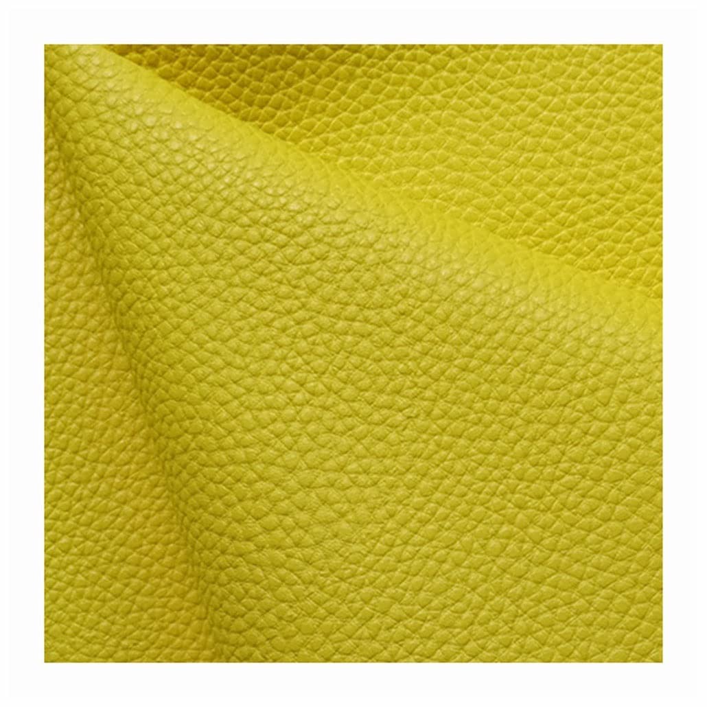 Cuir synthétique litchi jaune de qualité supérieure 1.4x2m - 8