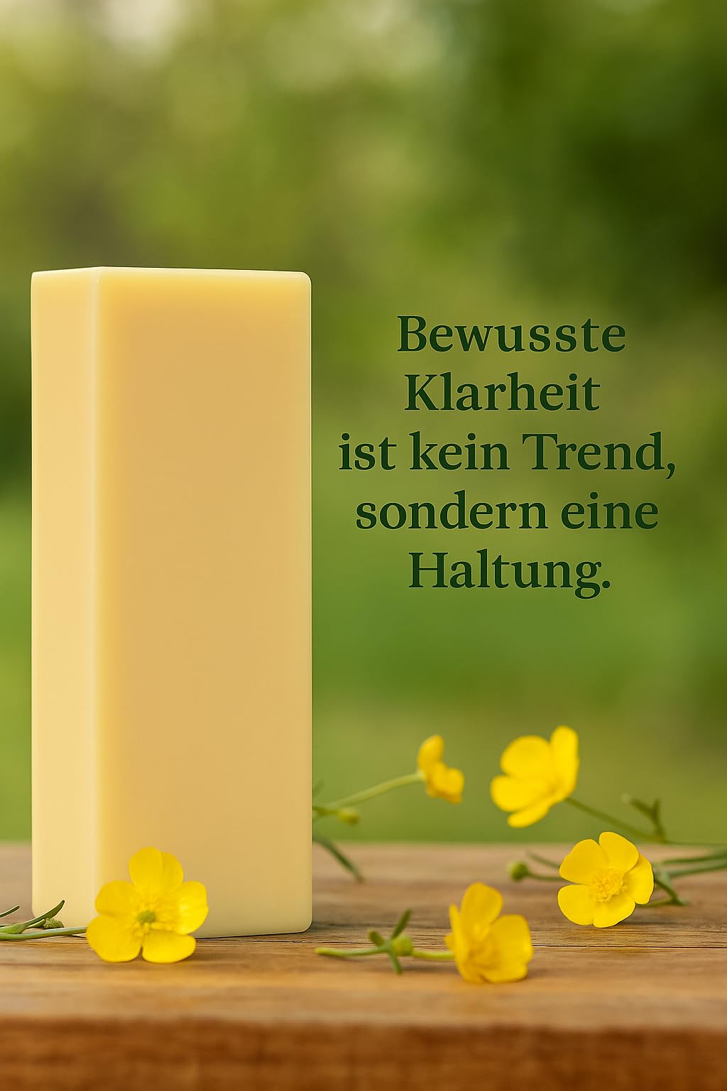 Naturseife hautnah – 1200 g Block – Handgesiedet, 15 % überfettet – Ohne Duft & Farbstoffe – Vegan & plastikfrei – Für sensible Haut & Minimalisten (Block)