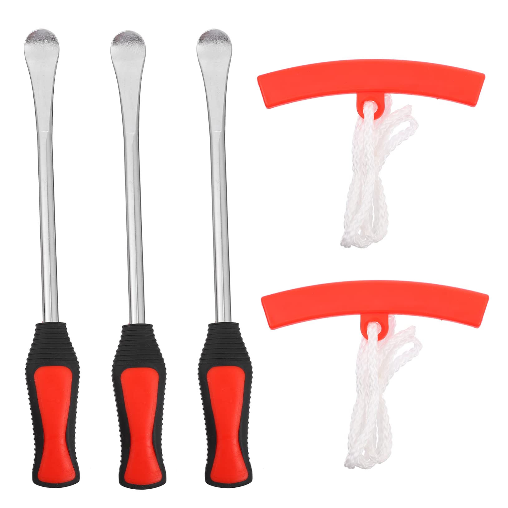 MUCKLILY 1set Tire Repair Spoon and Rim Protectors for Motorcycle Tire Changing Heavy Duty Levers Pouch for Easy Removal and Installation Tools for Dirt Bike and Lawn Mower