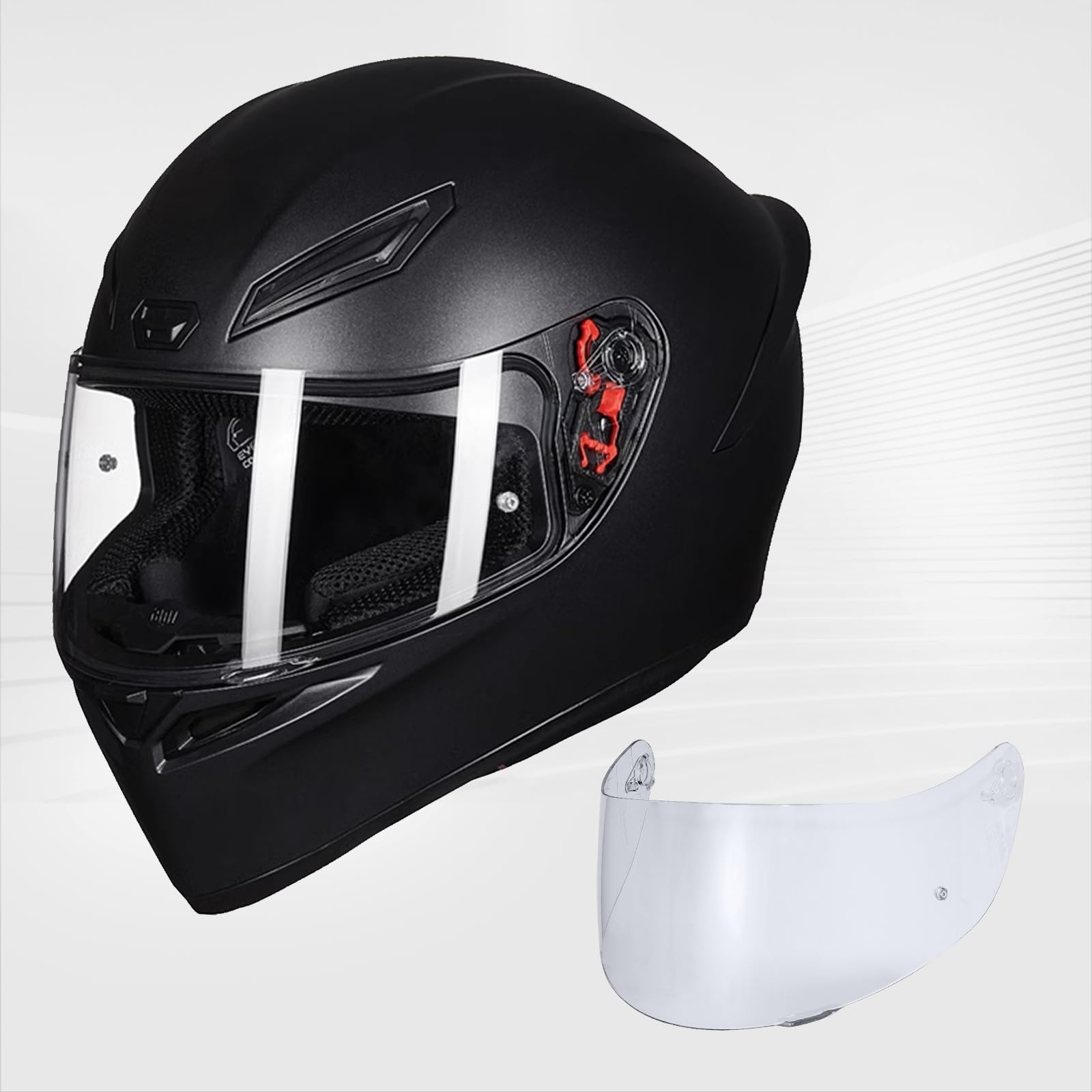 Visera Casco Moto Reemplazo para AGV K1 K3SV K5,Lente de Casco de Protección contra el Viento para Motocicleta,Accesorios para Cascos de Moto(Transparente)