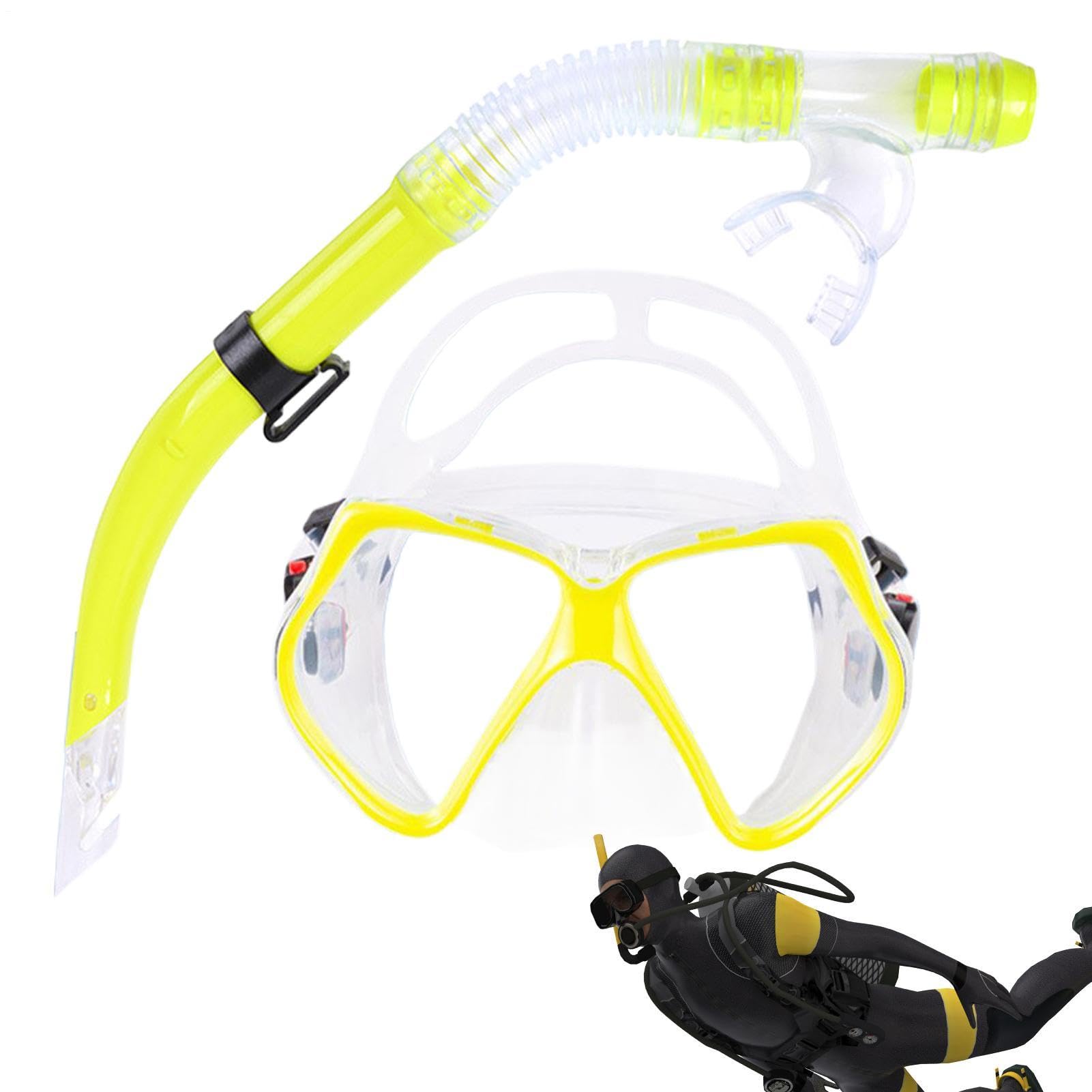 Set Snorkel para Niños Ajustable Antifugas Visión Panorámica | Gafas snorkel y equipo natación viaje Para Hombres, Mujeres, Jóvenes, Niños, Viajes al Aire Libre, Playa, Mar, Verano, y