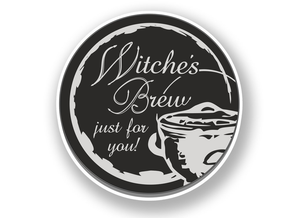 Destinationvinyl Multi 2 X 10Cm/100Mm Witches Brew Halloween Vinyl Sticker #7017