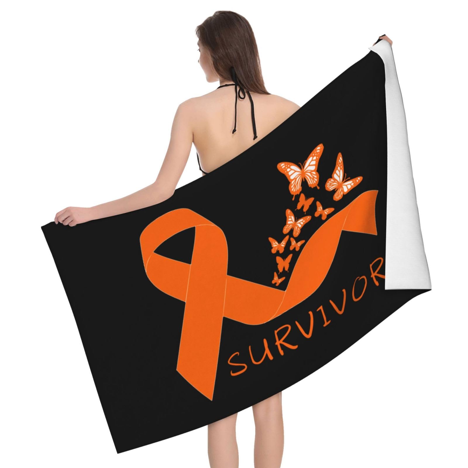 HLBSDM Microfiber Skin Cancer Survivor Beach Towel Quick Dry Soft Sand Free Beach Towels for Pool Swim Beach Lightweight Thin Towels