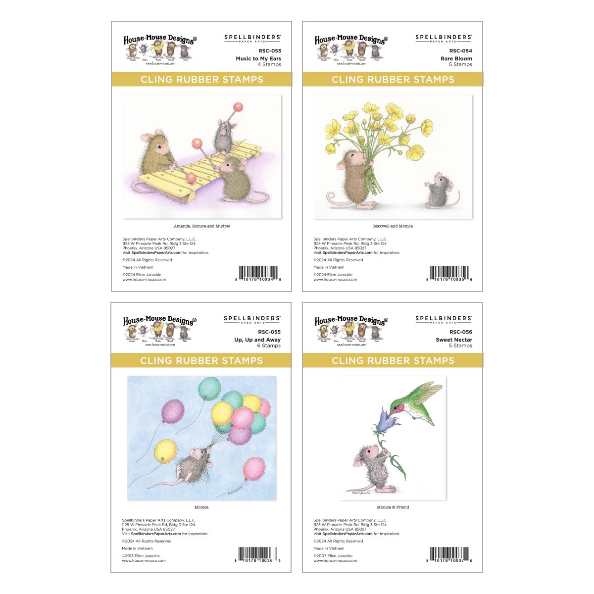 Spellbinders Clear House-Mouse Rare Bloom Collector Bundle