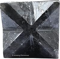 Vista 3 de Amazing Gemstone Larvikite Merkaba Crystal – Estrella de Merkaba metafísica de 1 pulgada para meditación – Cristal tetraedro energético y piedras