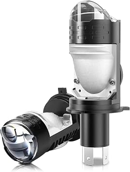 H4 Headlight Bulb, 10-32V 160W Bi-LED Projector Lens Hi/Lo Beam LED Headlamp Upgrade and Replacement Bulbs 2 PCS