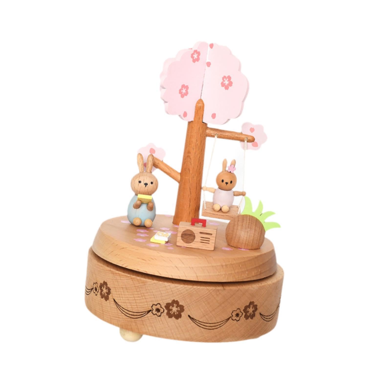 Cajas Musicales de para Madera Hechas a Mano para Amantes de los Aniversarios, Manualidades, coleccionables, decoración de Dormitorio, Regalos