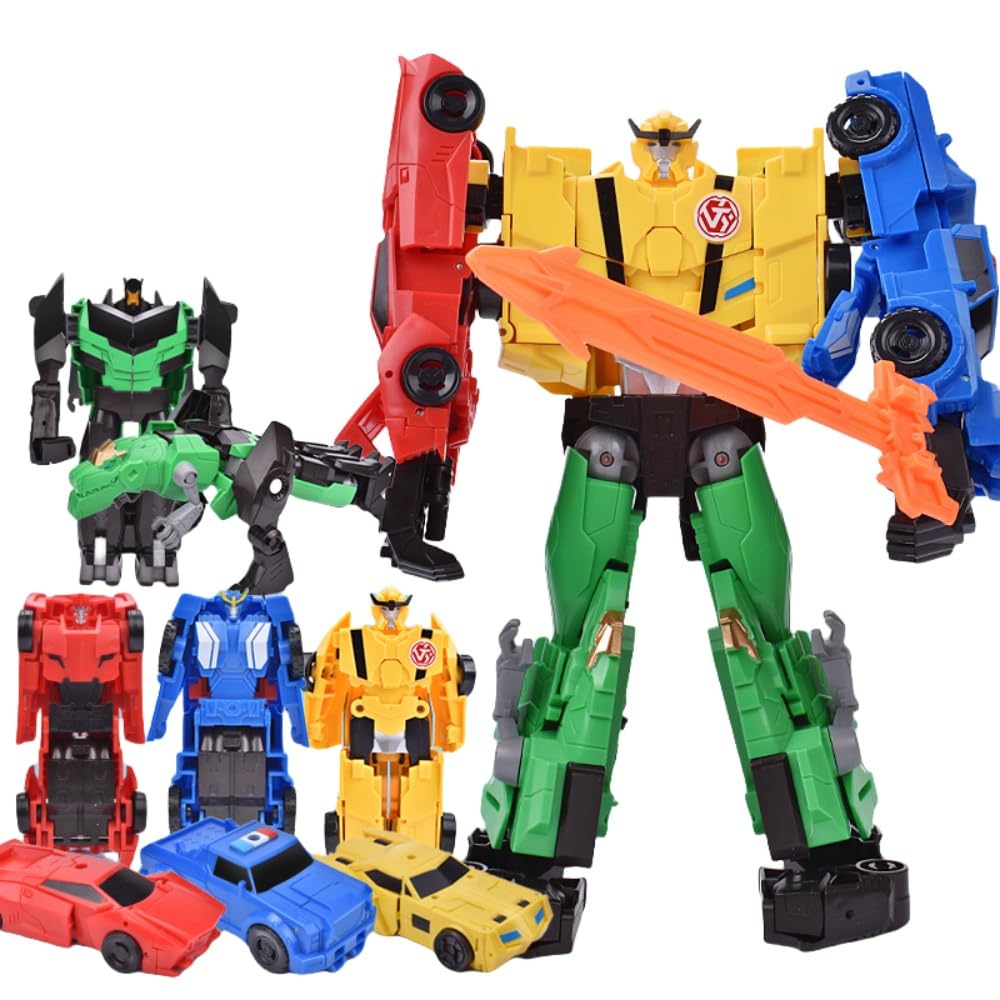 Hitatol Combined Robot Transforming Toy Dinosaur Car Model, Four-in-one Combined Robot