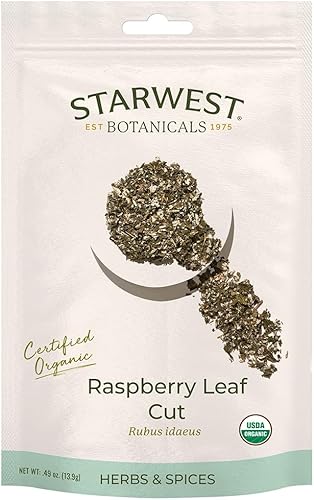 Starwest Botanicals Hoja de frambuesa cortada orgánica ecológica (0.49 oz) disponible en Yaxa Mexico