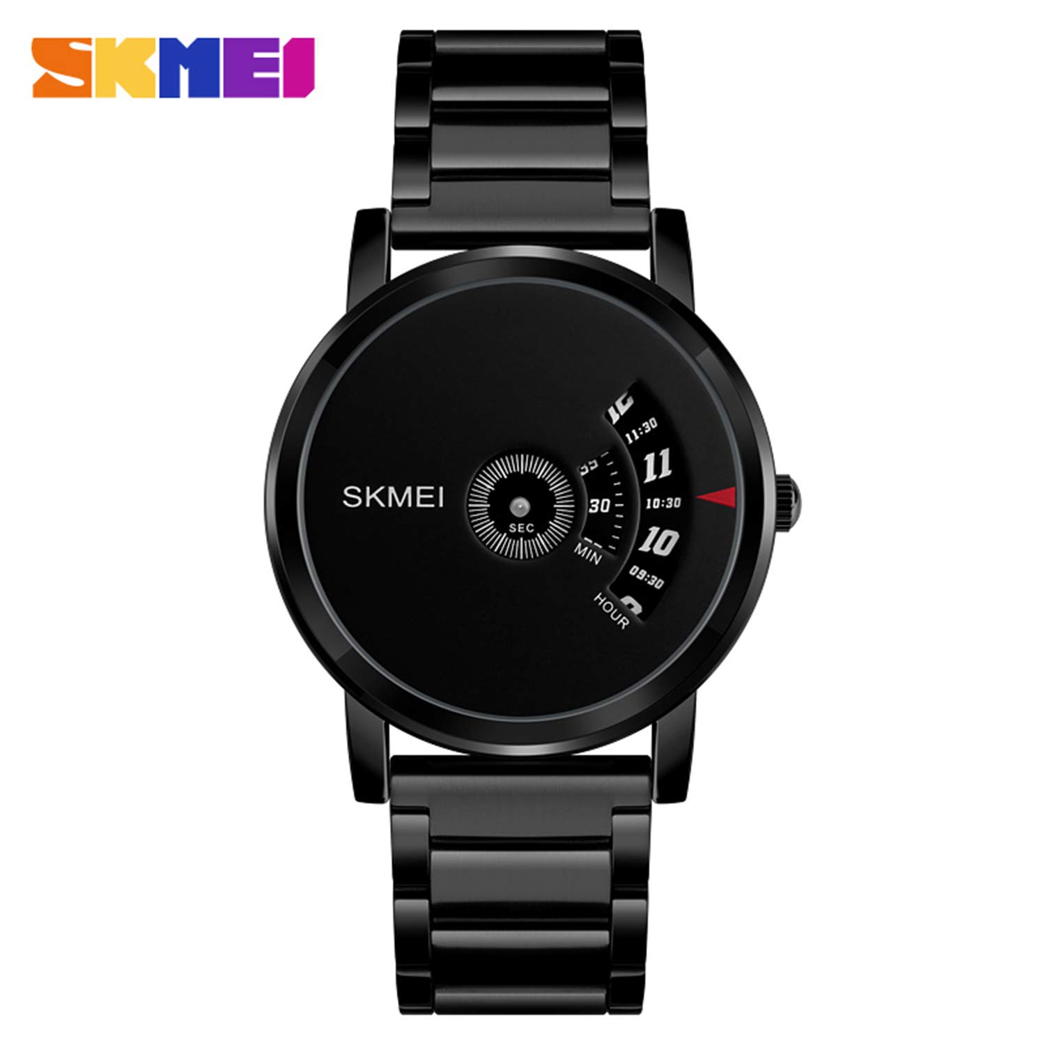 PoppyaePoppyae SKMEI 1260 Simple Style Men Quartz Watch Fashion Luxury Steel Band 3ATM Waterproof Casual Men Watch Business Wristwatch