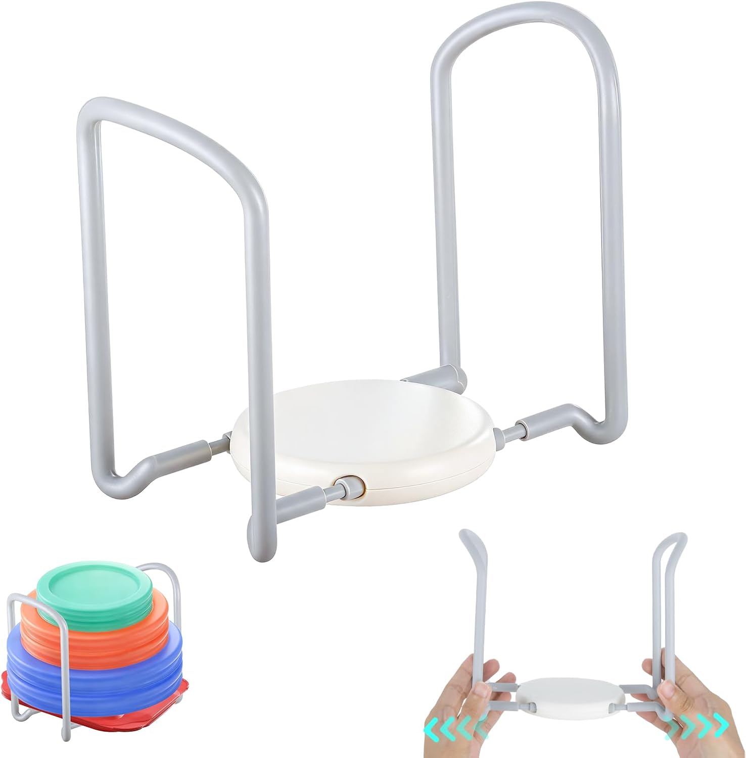 Lid Organizer Compatible with Pyrex – Retractable For Cabinet Storage