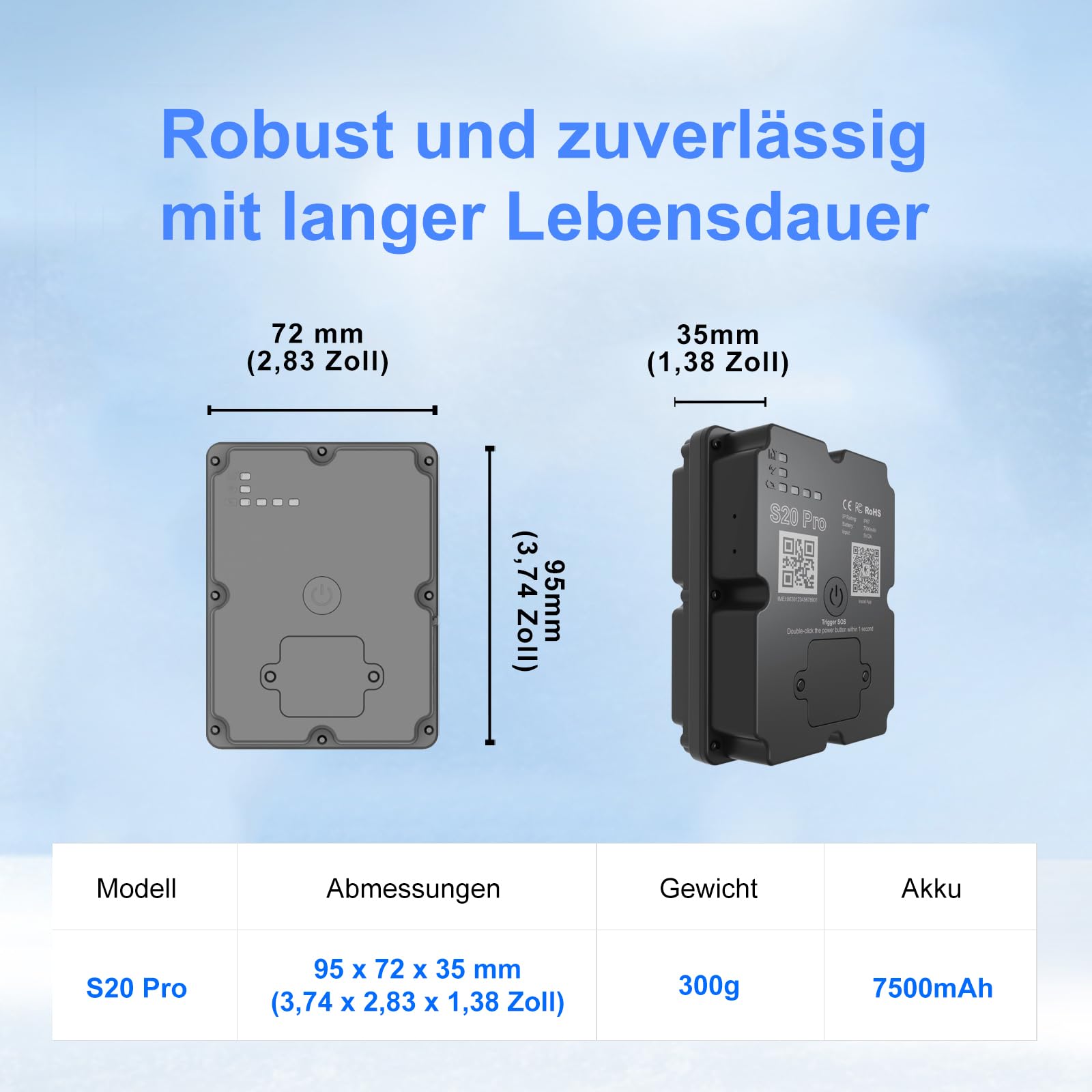 GPS-Tracker für Fahrzeuge, 100% wasserdicht, magnetisch, 4G LTE, Lange Akkulaufzeit 2–7 Monate, unbegrenzte Entfernung, Abonnement erforderlich, mehrere Warnungen, versteckter Tracker