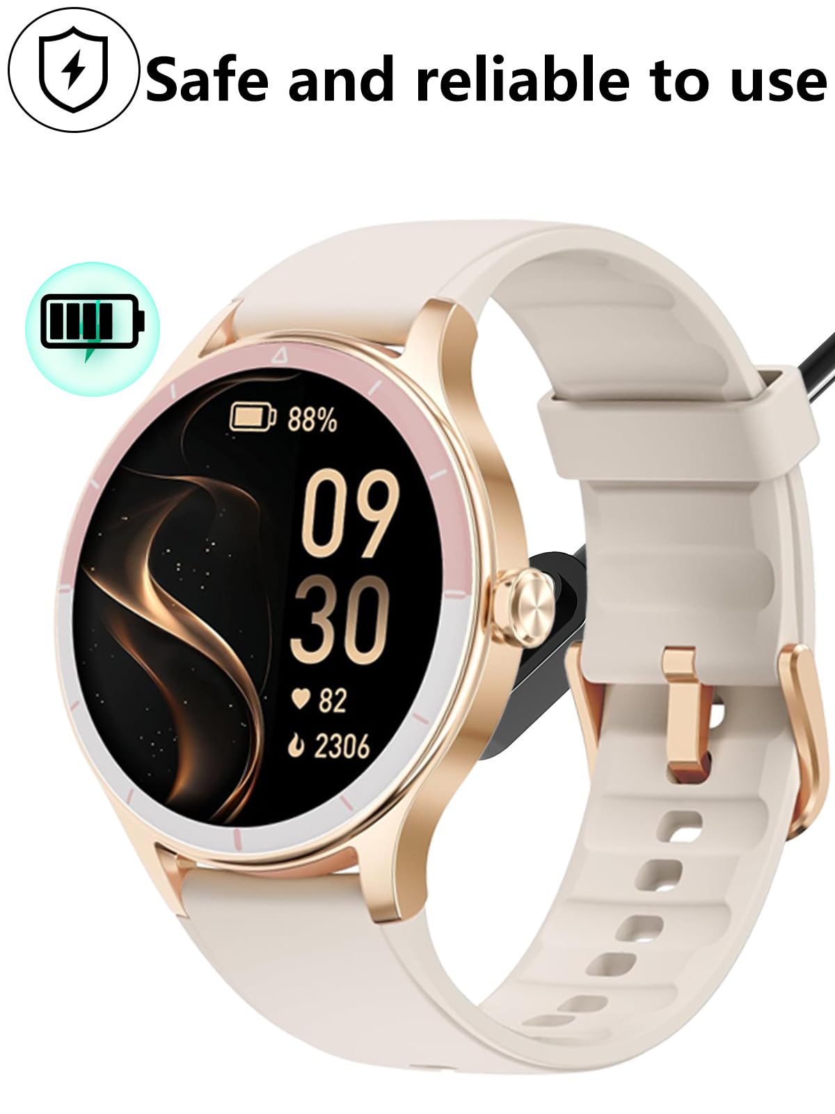 [2er-Pack] für TOOBUR DR06 Fitness Tracker Smartwatch Magnetisches USB-Ladekabel, 2-poliges Kabel Ladegerät für Smartwatch.