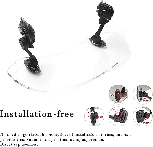 Miniatura 9 de Extensión universal para parabrisas de motocicleta, alerón ajustable, extensor de parabrisas para Kawasaki, Yamaha, Harley, Suzuki, Buell, Triumph