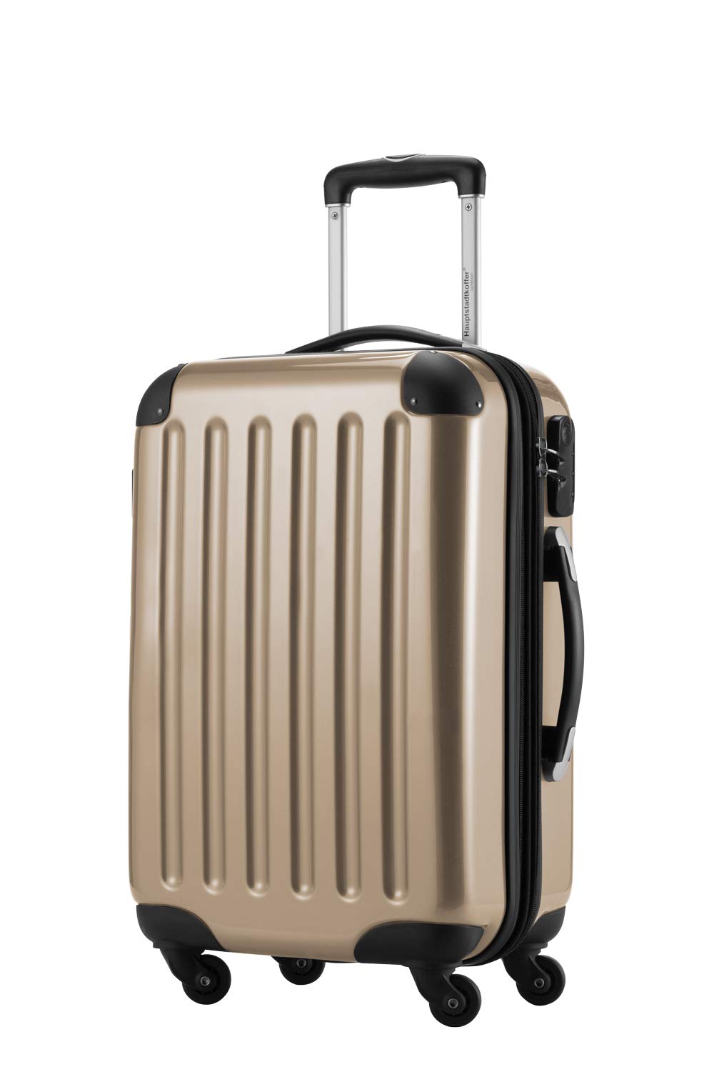 HAUPTSTADTKOFFER - Bagaglio a mano Rigida Alex, Taglia 55 cm, 42 Litri, Colore Champagne