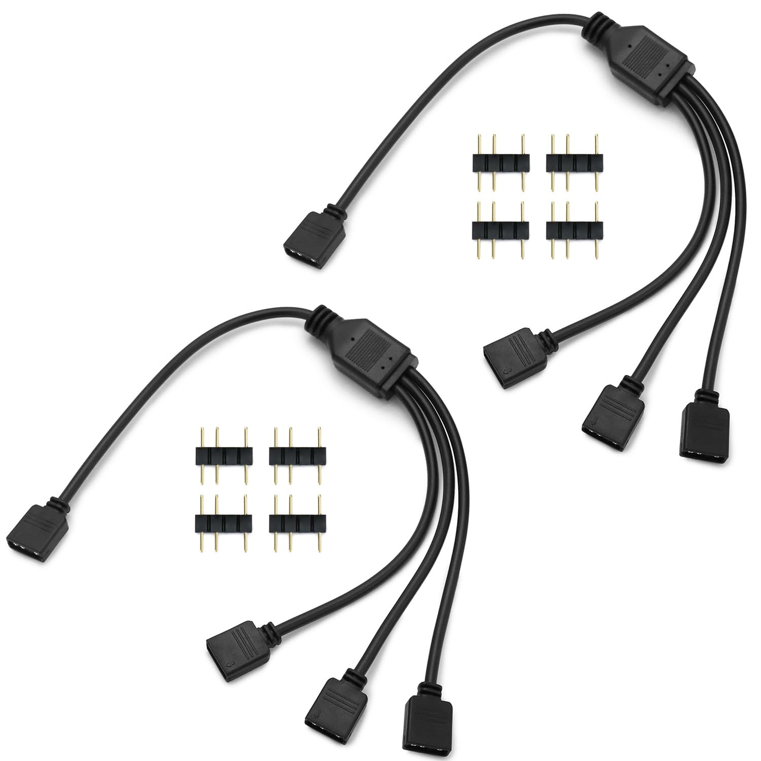 QWORK 2 Pièces câble répartiteur ARGB 5 V 3 broches 30 cm pour ventilateur PC