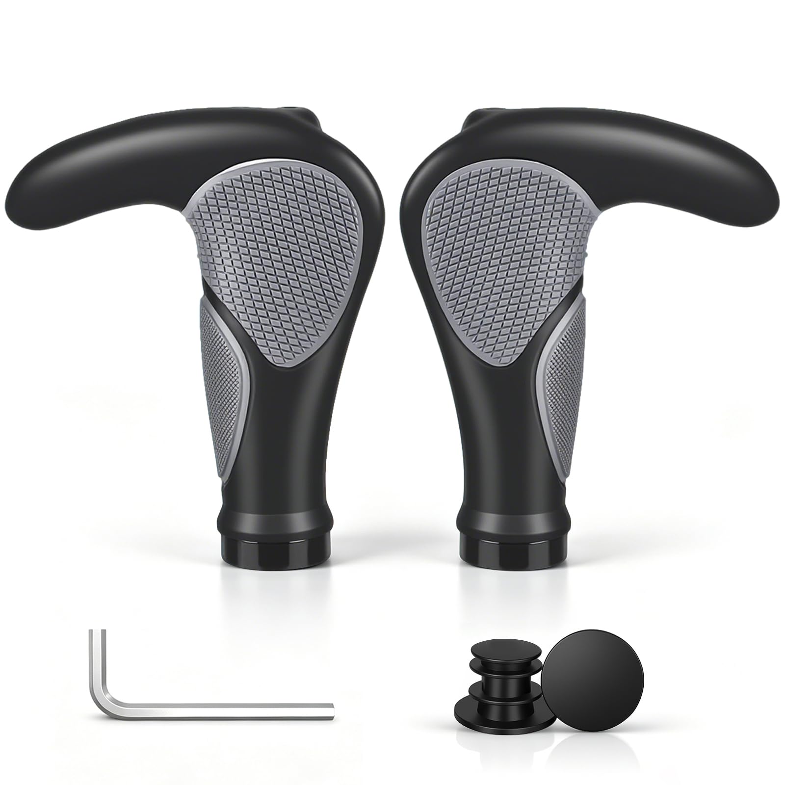 Uniwersalne uchwyty rowerowe o średnicy 22,2 mm, ergonomiczne, łatwe w instalacji, amortyzujące wstrząsy, pasują do roweru górskiego, roweru składanego, roweru szosowego, roweru elektrycznego