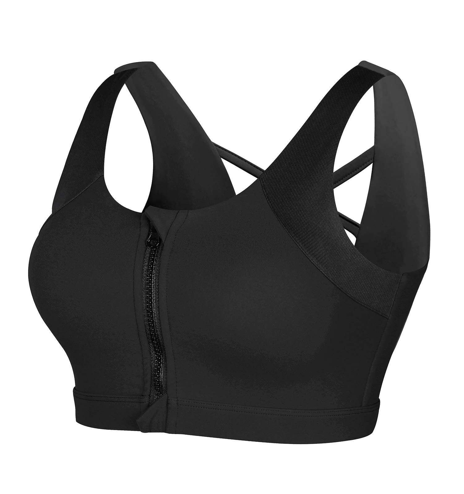 Padded Sports Bras Women Wirefree Bra Mid Impact Yoga Bras Cross Back Strappy Support Bra for Fitness Yoga Gym